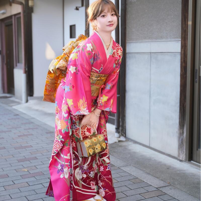 Women Formal Wear For Meeting - ชุดกิโมโนแบบดั้งเดิมของญี่ปุ่น แขนเสื้อแบบสั่นได้ สำหรับงานบาร์มิตซ์วาห์ งานประชุมประจำปี ชุดทางการ ผ้าไม่ยับ