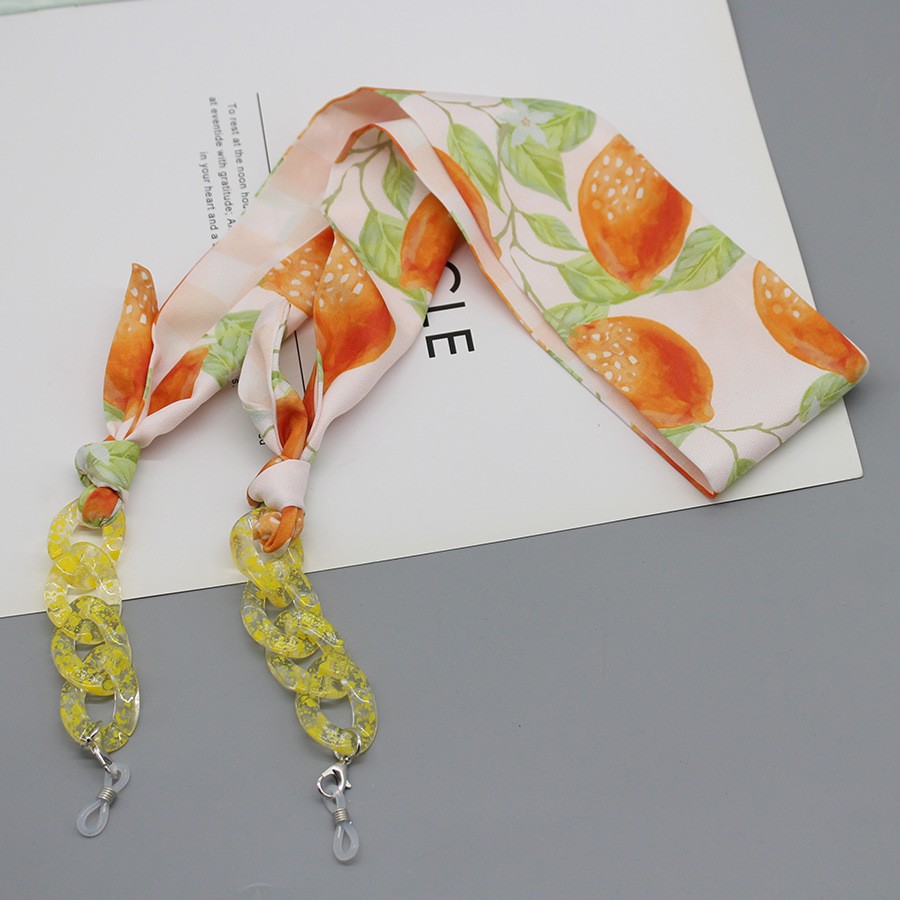 Scarf Silk Neck - Bohemia แว่นตา syal Sutra พิมพ์ลายโซ่แว่นตากันแดดอะคริลิคขาตั้งสายคล้องสายคล้องคอแว่นตาเครื่องประดับของขวัญสำหรับหญิงสาว