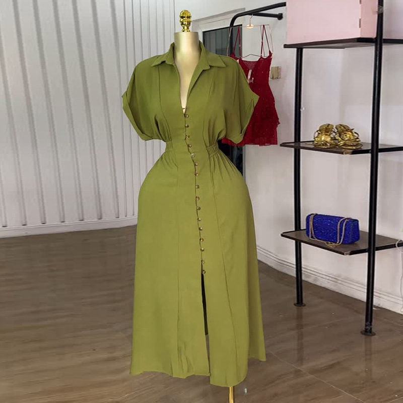 Formal Wear Gowns For Women - เดรสยาวทรงเอ ผู้หญิง เสื้อเชิ้ตเดรส สไตล์ Y2K สตรีทแวร์