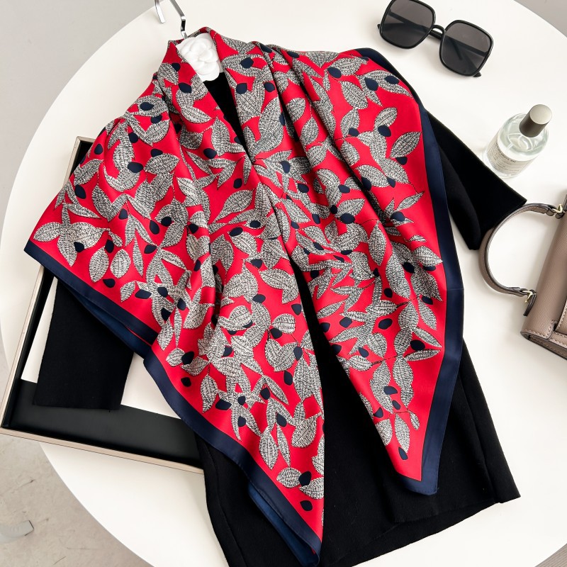 ผ้าพันคอสี่เหลี่ยมขนาด 90 ซม.  - Scarf Silk Neck บทวิจารณ์และราคา