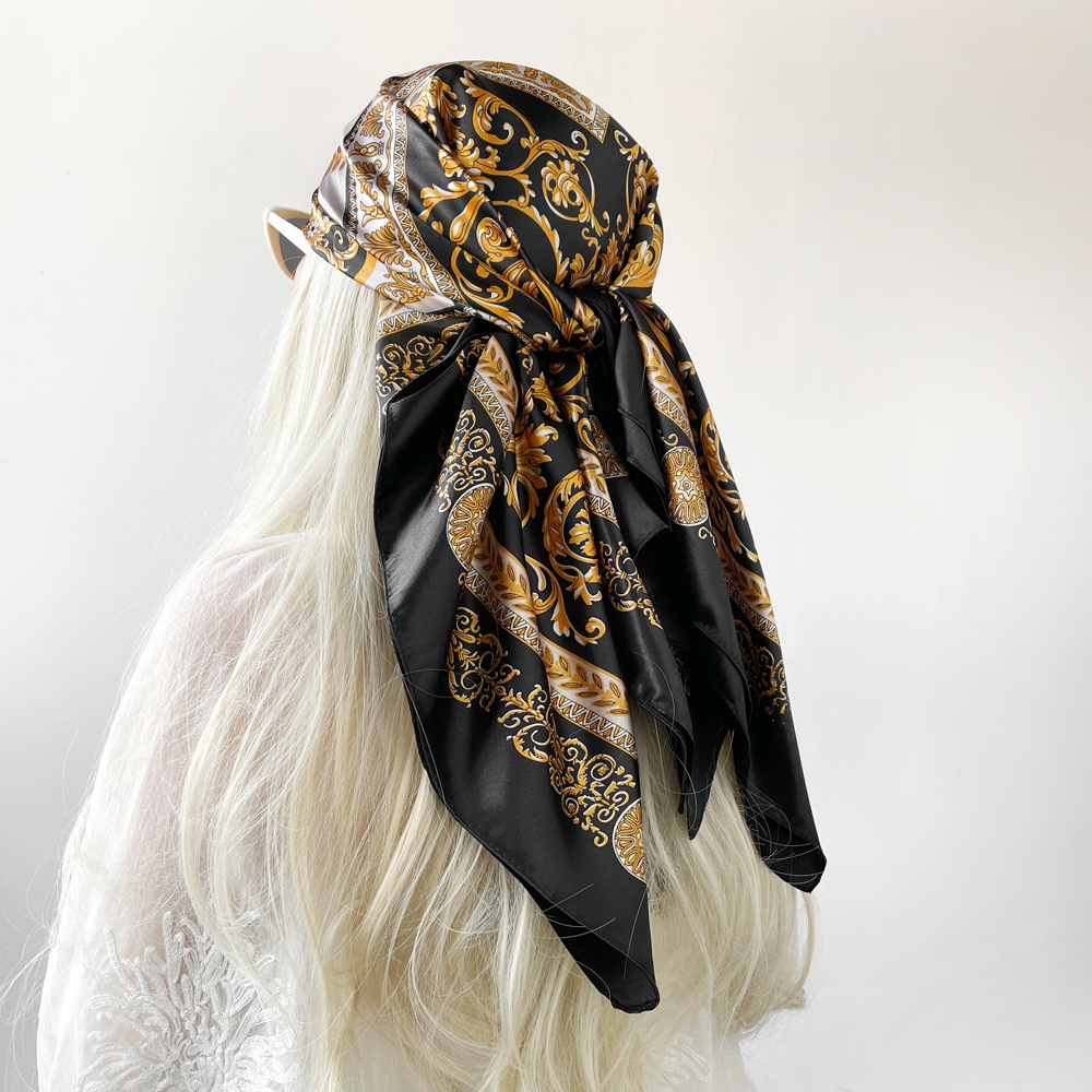 ผ้าพันคอไหมซาตินทรงสี่เหลี่ยมส - Scarf Silk Neck บทวิจารณ์และราคา