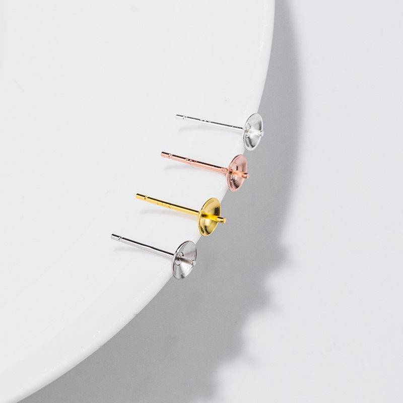 S925 เงินสเตอร์ลิงต่างหูฐานการ - Pearl Earring Stud บทวิจารณ์และราคา