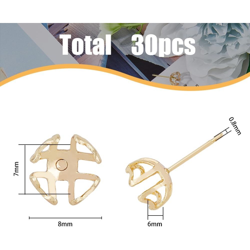 ตัวเรือนต่างหูแบบ 4 ขา สำหรับต - Pearl Earring Stud บทวิจารณ์และราคา