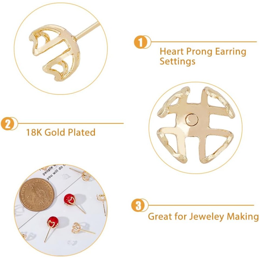 ตัวเรือนต่างหูแบบ 4 ขา สำหรับต - Pearl Earring Stud บทวิจารณ์และราคา