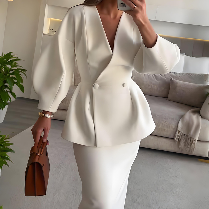 ชุดเซ็ต 2 ชิ้นสำหรับผู้หญิง ชุ - Women Formal Wear For Meeting บทวิจารณ์และราคา