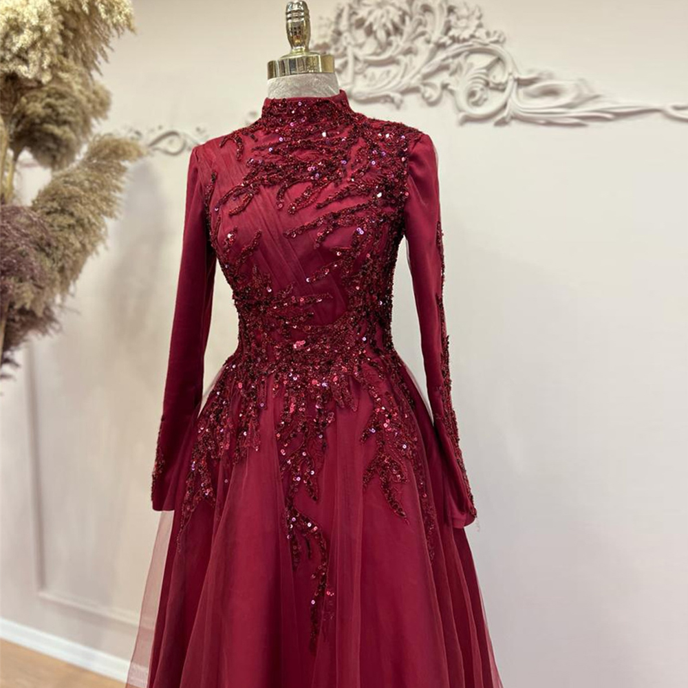 เดรสงานพรอมยาวถึงข้อเท้าลูกปัด - Formal Wear Gowns For Women บทวิจารณ์และราคา