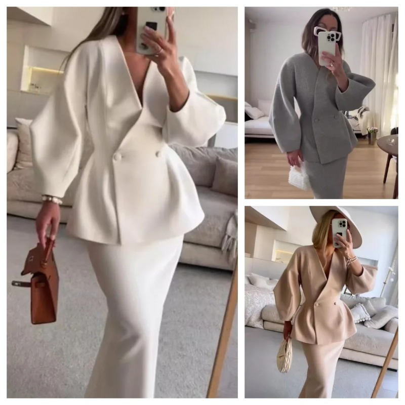 ชุดเซ็ต 2 ชิ้นสำหรับผู้หญิง ชุ - Women Formal Wear For Meeting บทวิจารณ์และราคา