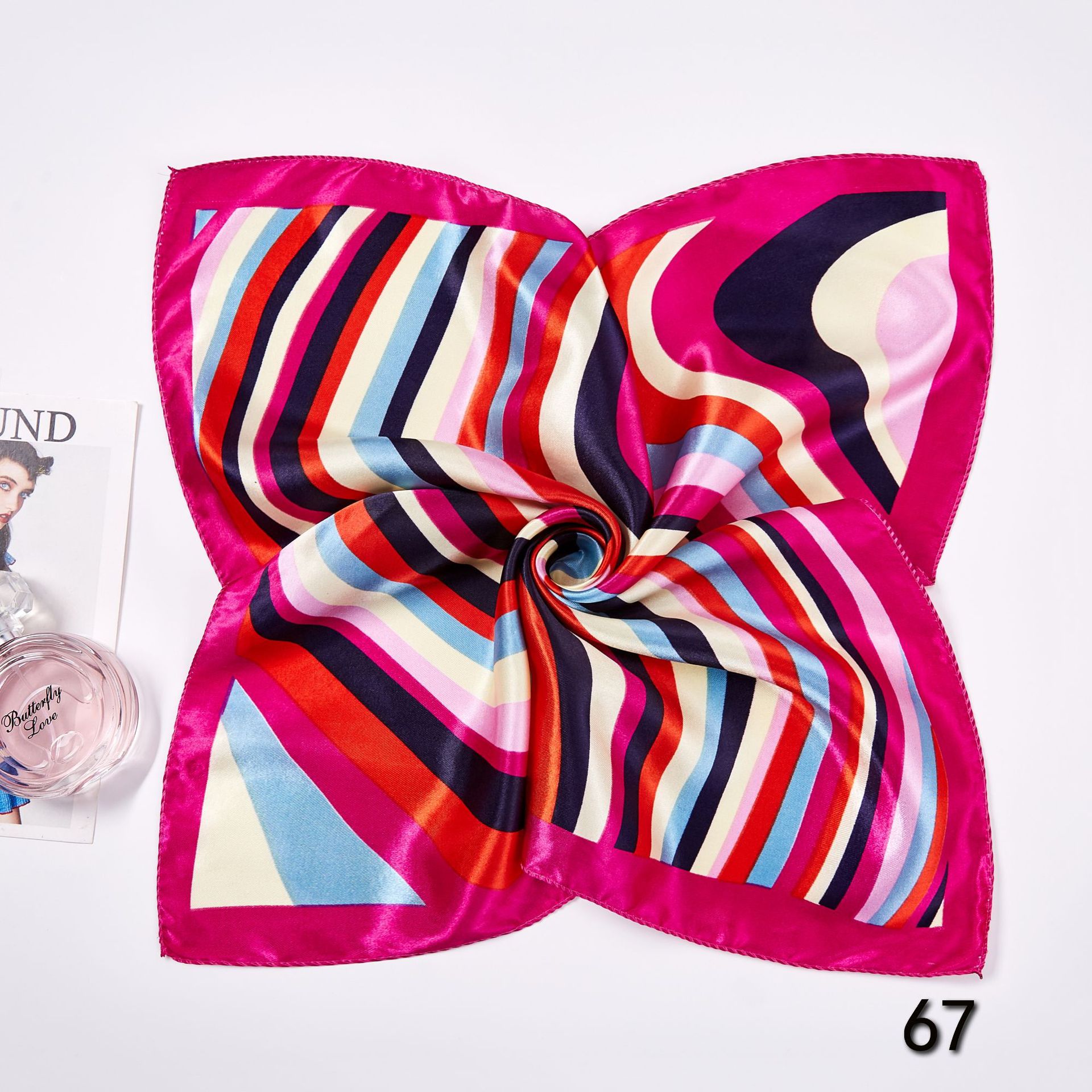 50*50 ซม.ผ้าพันคอผ้าไหมผ้าพันค - Scarf Silk Neck บทวิจารณ์และราคา