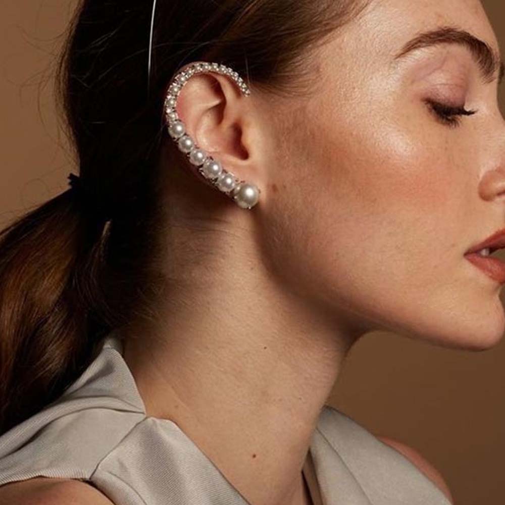 Stonefans คลิปหูไข่มุกแบบไม่ต้ - Pearl Earring Stud บทวิจารณ์และราคา