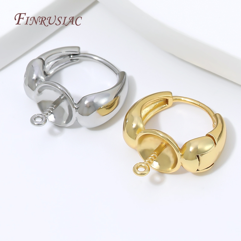 ต่างหูแบบห่วงชุบทอง 18K รูปทรง - Pearl Earring Stud บทวิจารณ์และราคา
