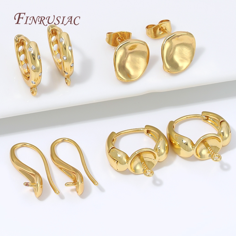 ต่างหูแบบห่วงชุบทอง 18K รูปทรง - Pearl Earring Stud บทวิจารณ์และราคา