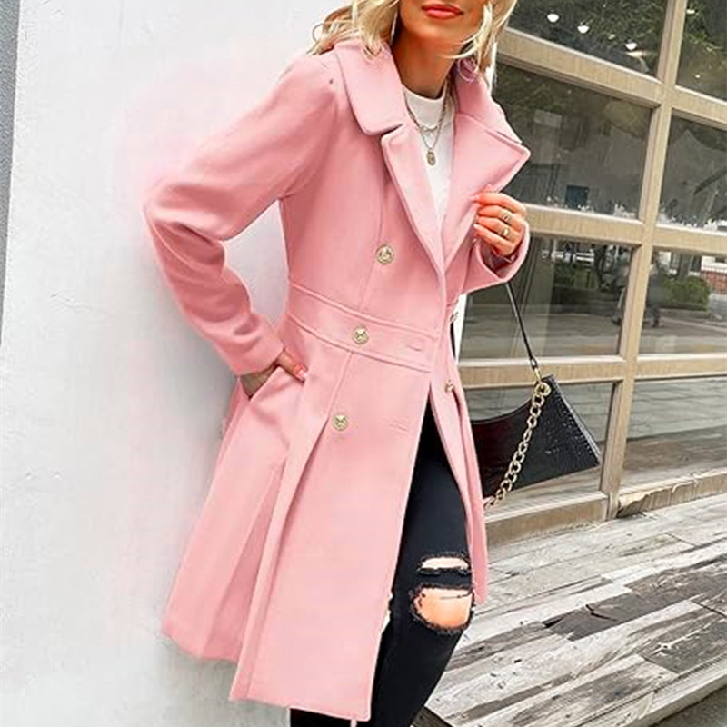 ฤดูหนาวผู้หญิง Trench Coat กระ - Trench Coat Formal บทวิจารณ์และราคา