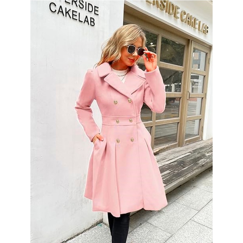ฤดูหนาวผู้หญิง Trench Coat กระ - Trench Coat Formal บทวิจารณ์และราคา
