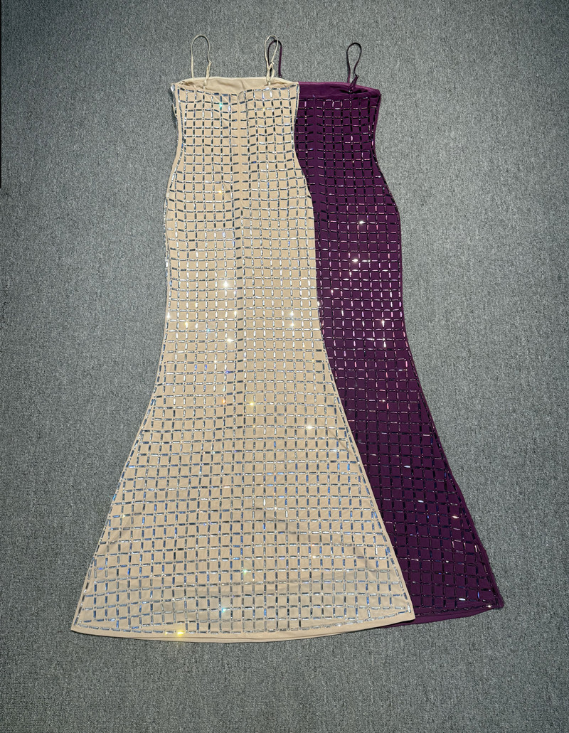 คริสตัลสีม่วงผู้หญิงชุดราตรีเซ - Formal Wear Gowns For Women บทวิจารณ์และราคา