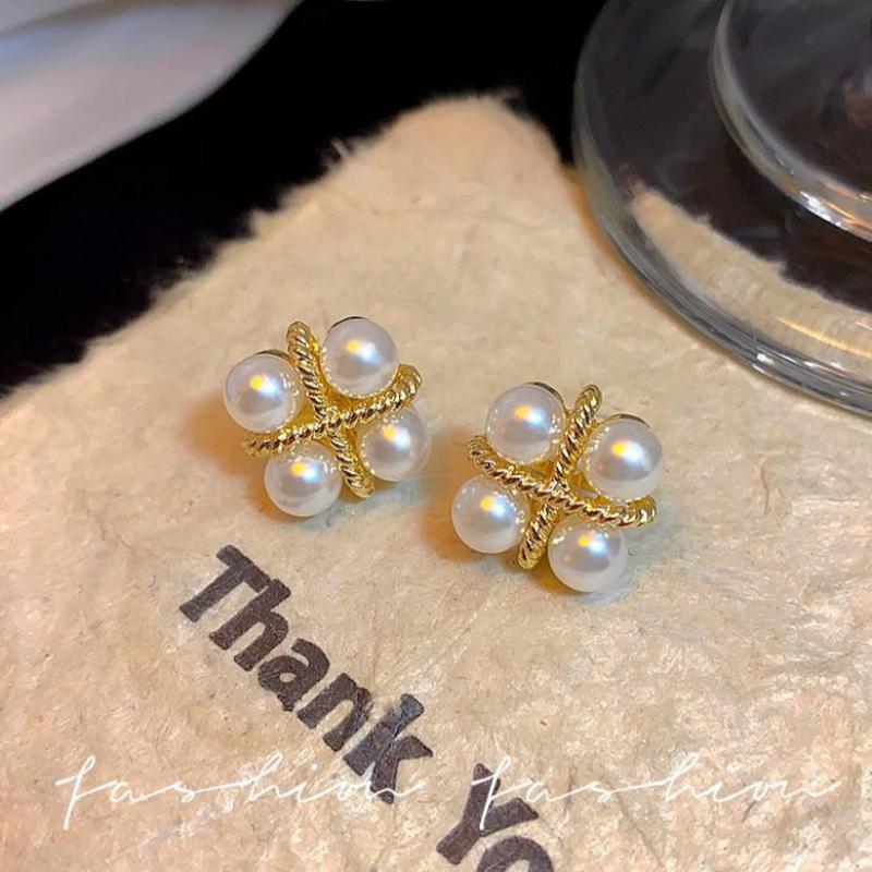 ต่างหูเงินแท้ 925 ดีไซน์เกาหลี - Pearl Earring Stud บทวิจารณ์และราคา