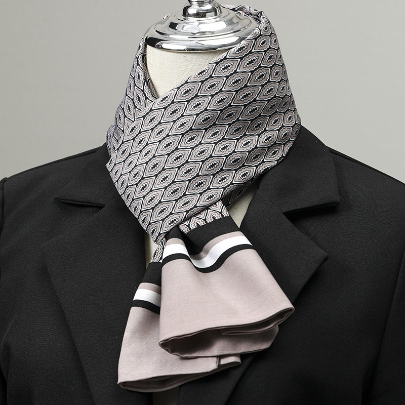 ผ้าพันคอผู้ชาย ผ้าไหมเทียม ผ้า - Scarf Silk Neck บทวิจารณ์และราคา