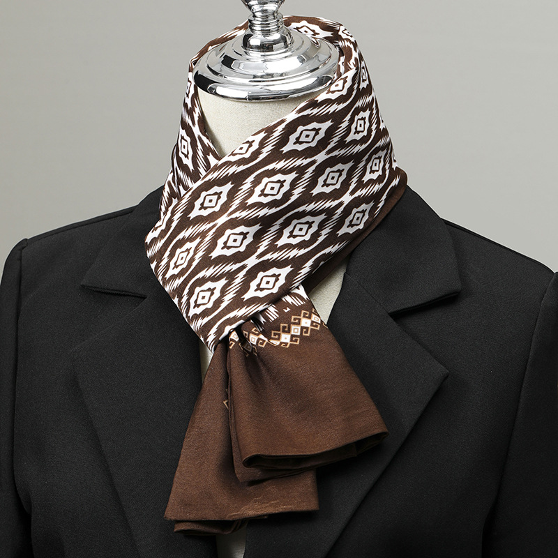 ผ้าพันคอผู้ชาย ผ้าไหมเทียม ผ้า - Scarf Silk Neck บทวิจารณ์และราคา