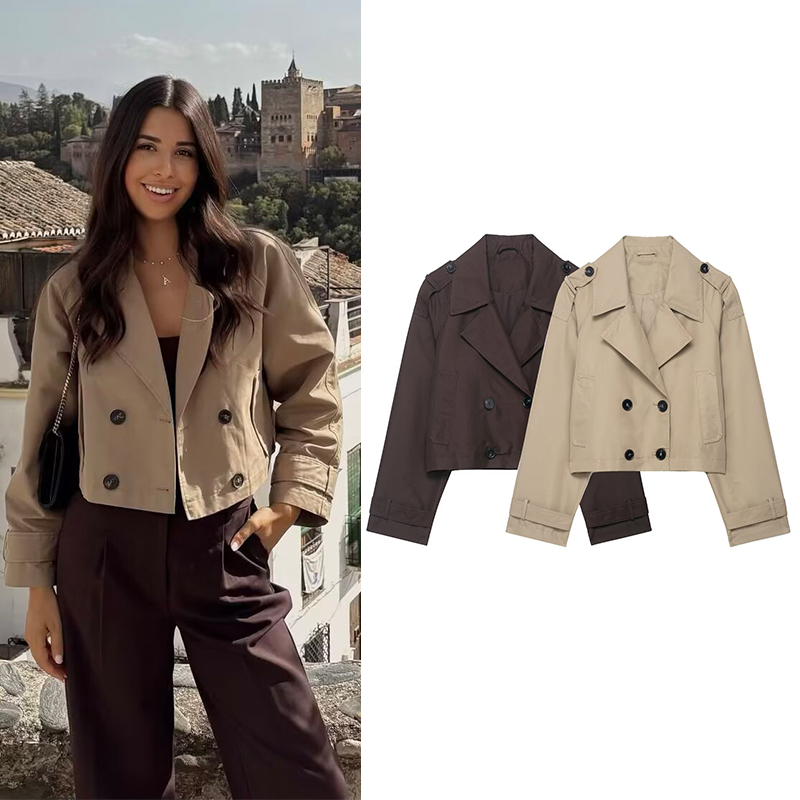 เสื้อโค้ทเทรนช์สั้นแบบกระดุมสอ - Trench Coat Formal บทวิจารณ์และราคา
