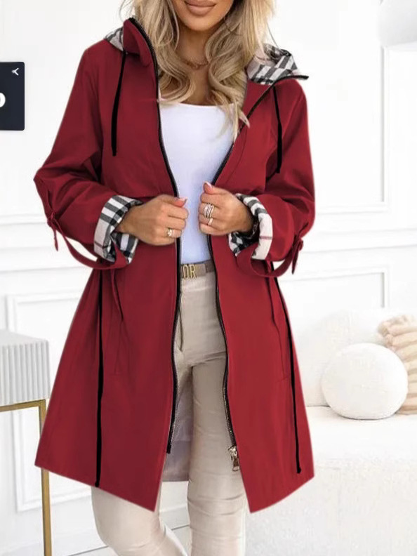 เสื้อโค้ทแฟชั่นผู้หญิง ฤดูใบไม - Trench Coat Formal บทวิจารณ์และราคา