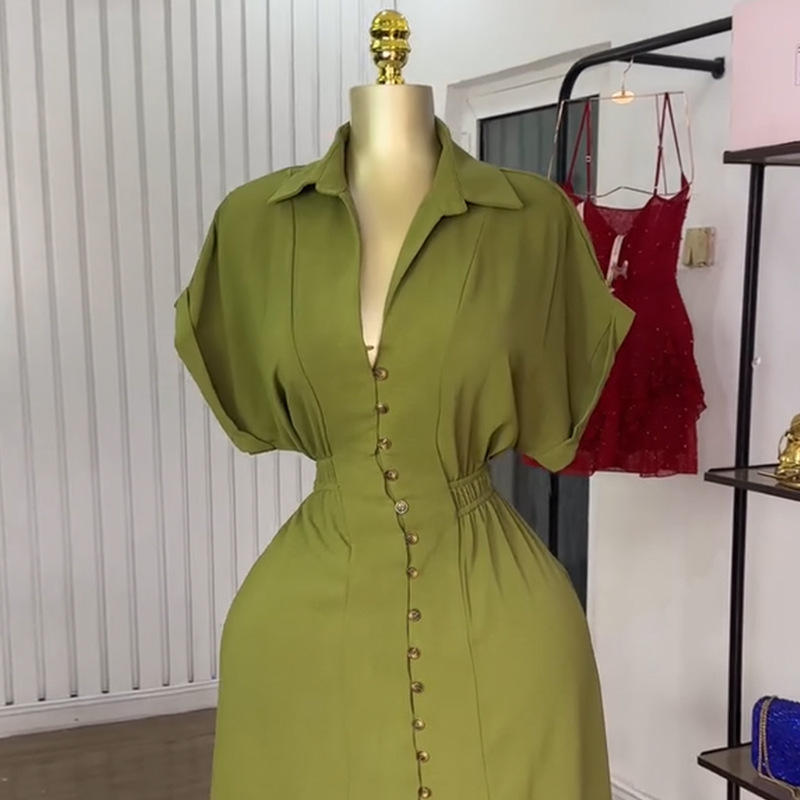 เดรสยาวทรงเอ ผู้หญิง เสื้อเชิ้ - Formal Wear Gowns For Women บทวิจารณ์และราคา