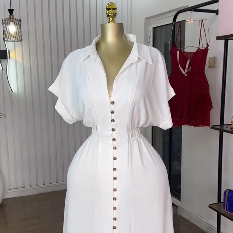 เดรสยาวทรงเอ ผู้หญิง เสื้อเชิ้ - Formal Wear Gowns For Women บทวิจารณ์และราคา