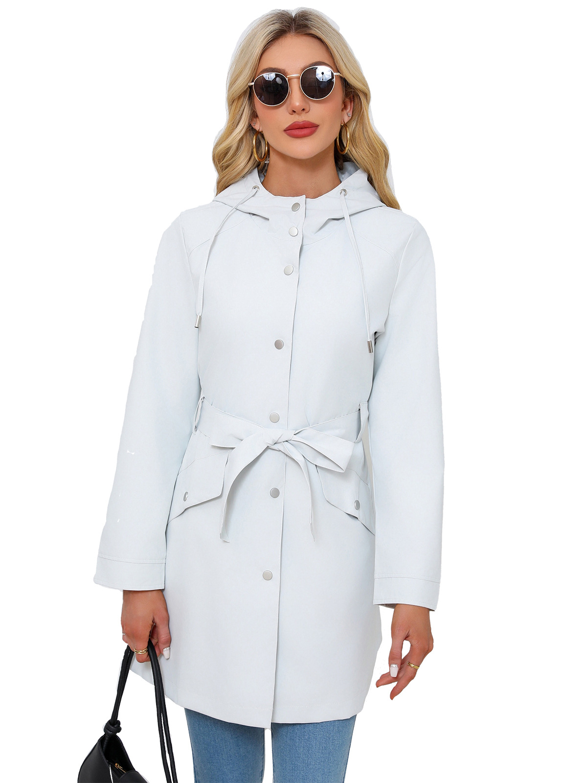 แจ็กเก็ตกันน้ำมีฮู้ดสำหรับผู้ห - Trench Coat Formal บทวิจารณ์และราคา