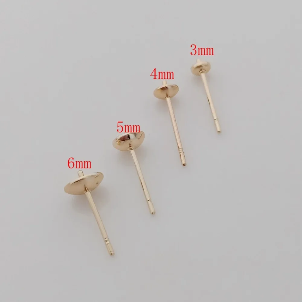 อุปกรณ์ตกแต่งลูกปัดชุบทอง 14K, - Pearl Earring Stud บทวิจารณ์และราคา