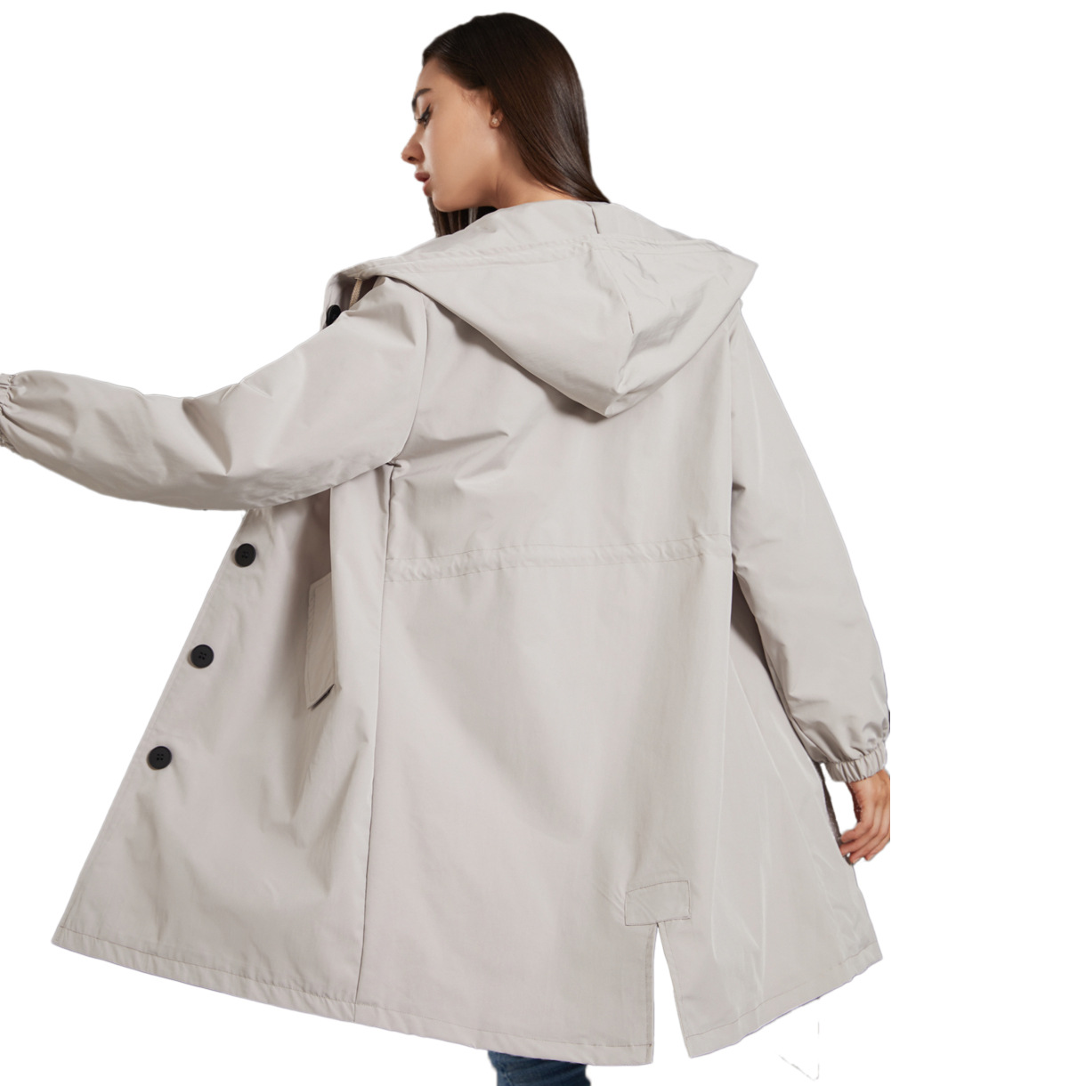 เสื้อโค้ทยาวมีฮู้ดสำหรับผู้หญิ - Trench Coat Formal บทวิจารณ์และราคา