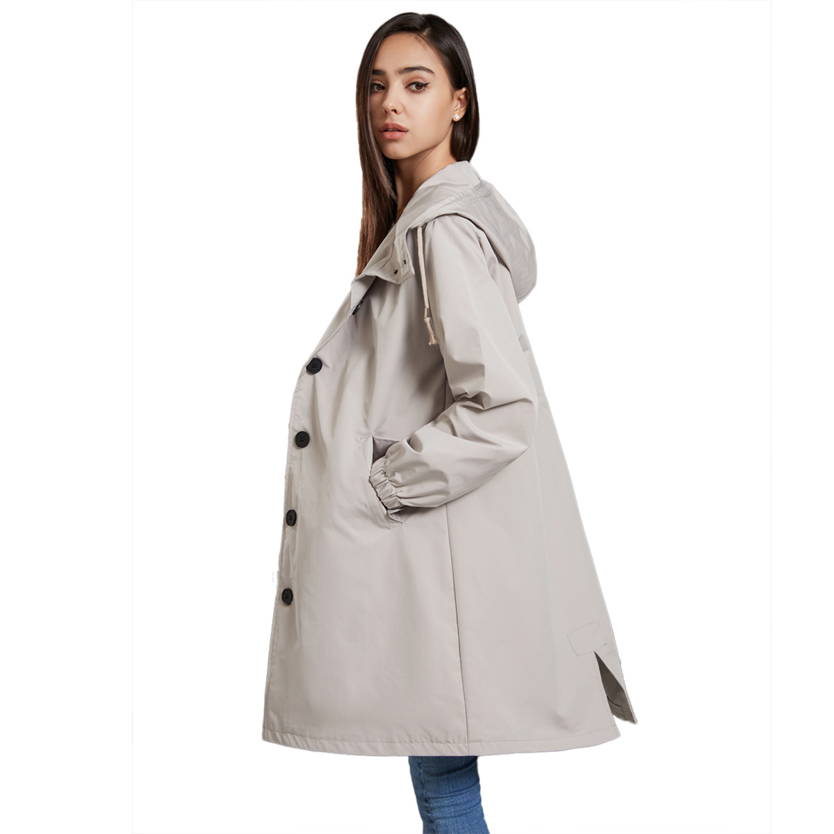 เสื้อโค้ทยาวมีฮู้ดสำหรับผู้หญิ - Trench Coat Formal บทวิจารณ์และราคา