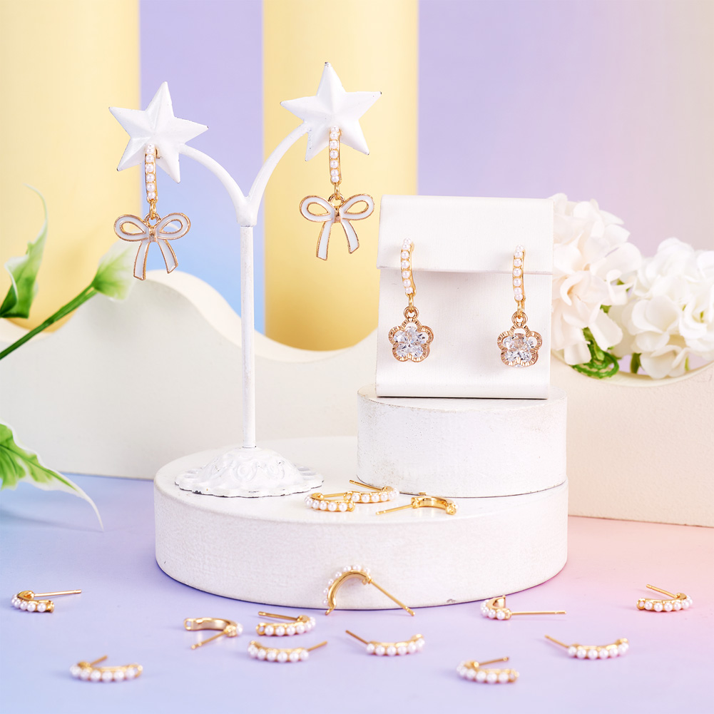 30 ชิ้น ตัวล็อกต่างหูทองเหลือง - Pearl Earring Stud บทวิจารณ์และราคา